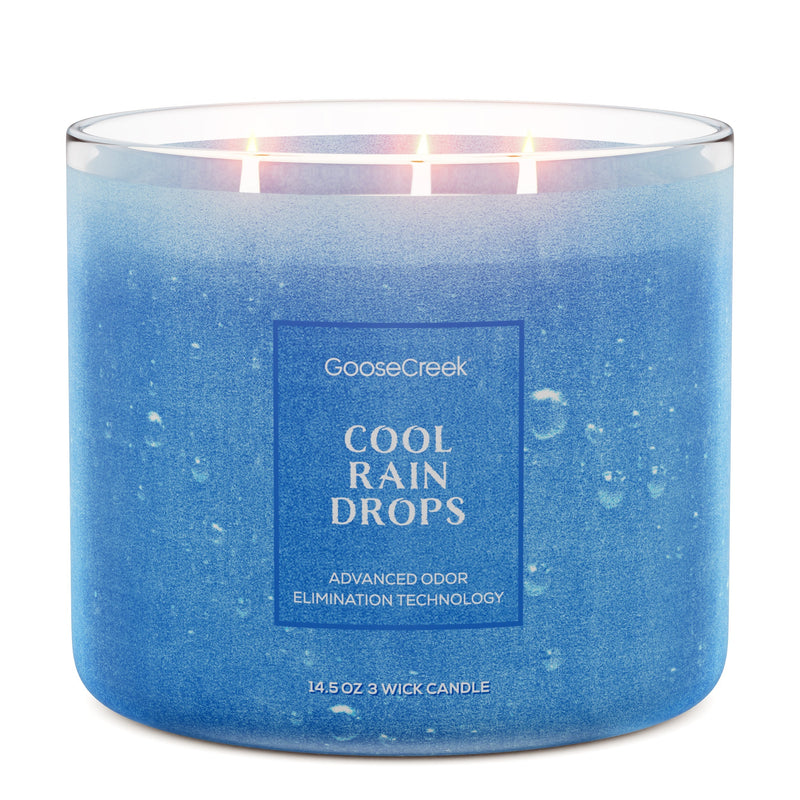 Cool Rain Drops Odor Eliminating 3-Wick Candle O4